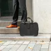 R-Go Tools Laptoptasche R-Go Viva, Vollleder, mit integriertem Laptopständer, Schultergurt, 39,6 cm (15,6 Zoll), schwarz