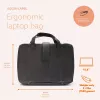 R-Go Tools Laptoptasche R-Go Viva, Vollleder, mit integriertem Laptopständer, Schultergurt, 39,6 cm (15,6 Zoll), schwarz