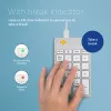 R-Go Tools Ziffernblock R-Go Numpad Break, ergonomischer Ziffernblock mit Pausensoftware, kabelgebunden, weiß