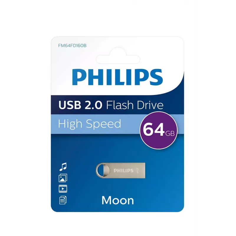 Philips Moon Edition 2.0 USB-Flash-Laufwerk 64 GB USB Typ-A Silber