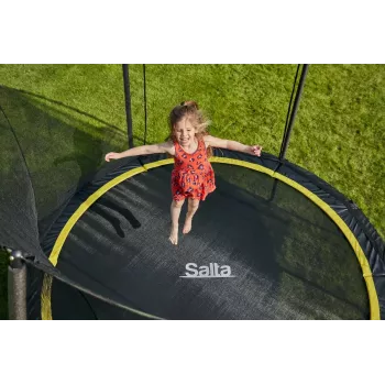 Oberirdisches Trampolin Salta Comfort Round, 54 Federn, 120 kg max, 3 Beine, Sicherheitsnetz, Outdoor