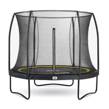 Oberirdisches Trampolin Salta Comfort Round, 54 Federn, 120 kg max, 3 Beine, Sicherheitsnetz, Outdoor