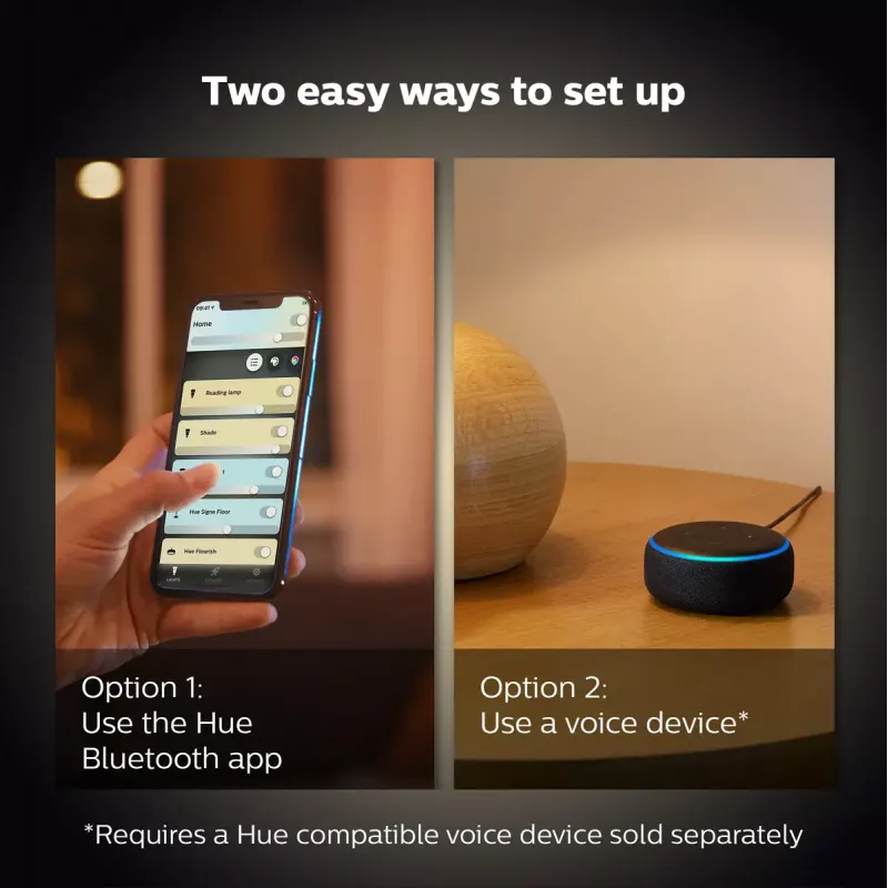 Intelligente Lampe Philips Hue White Candle E14, Bluetooth, 6 kWh/1000h, AC, Weiß, Abmessungen 72×55×174 mm