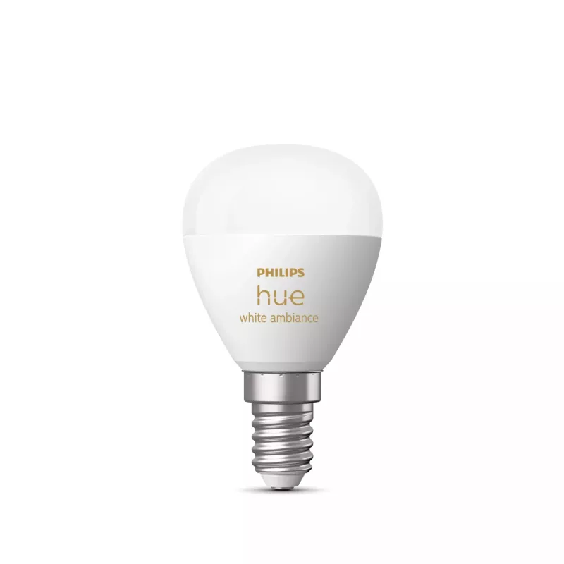 Philips Hue White ambience Lustre – E14 Smart Bulb, Smart Bulb, Bluetooth/Zigbee, Weiß, LED, E14, P45