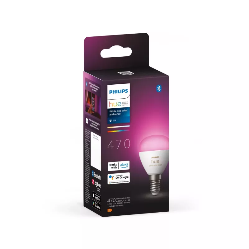 Intelligente Lampe Philips Hue White and Colour Ambience Lustre E14 Bluetooth Zigbee