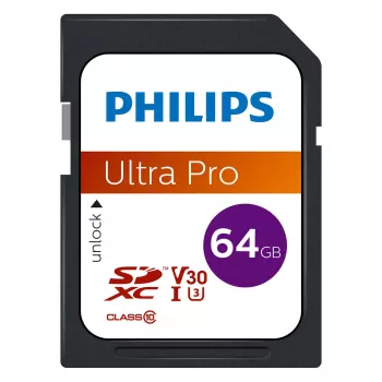 Flash-Speicher Philips 64 GB SDXC UHS-I Class 10 FM64SD65B