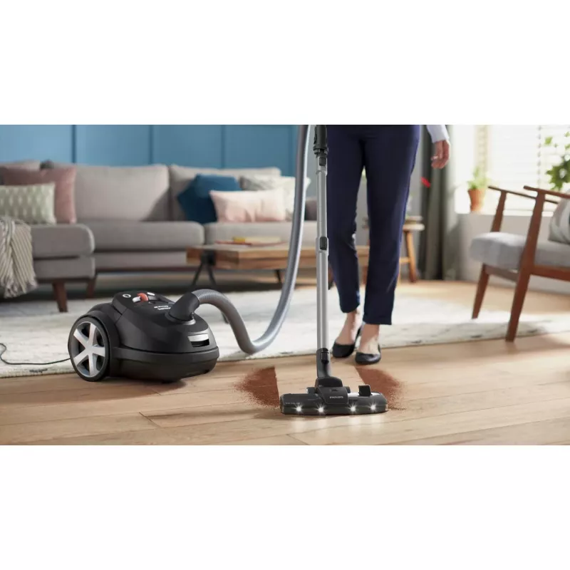 Bodenstaubsauger Philips 8000 Serie XD8122/10 — 900 W, 4 L Staubbeutel, HEPA-Filter, schwarz