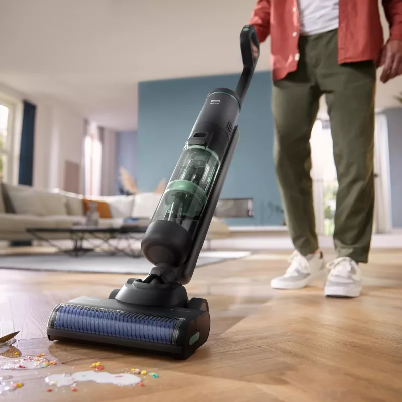 Philips 7000er-Serie XW7263/11 Stabstaubsauger/elektrischer Besen 2-in-1-Stabstaubsauger Batterie Trocken&Nass Beutellos 0,45 l 160 W Schwarz