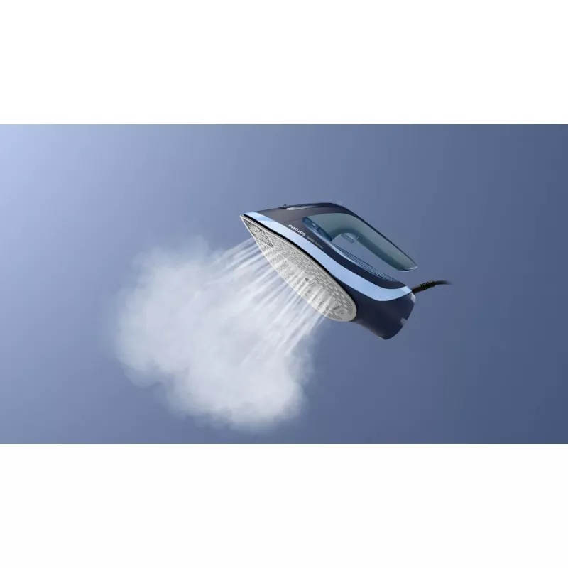 Dampfbügeleisen Philips 6000er-Serie DST6120/20 – 2600 W, SteamGlide Plus-Bügelsohle, 190 g/min Dampfstoß, 0,3 l Wassertank, 1,5 kg, Blau
