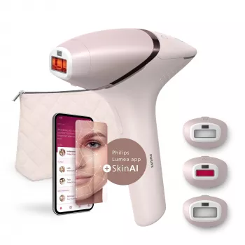 IPL-Haarentfernungsgerät Philips Lumea Prestige BRI953/02 – IPL, SenseIQ, Aufsätze für Gesicht und Körper, Netz-/Akkubetrieb, Roségold/Pink