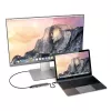 Satechi ST-CMAM Laptop-Dock/Port-Replikator USB 3.2 Gen 1 Type-C, HDMI, USB-A, USB-C, Grau, Aluminium