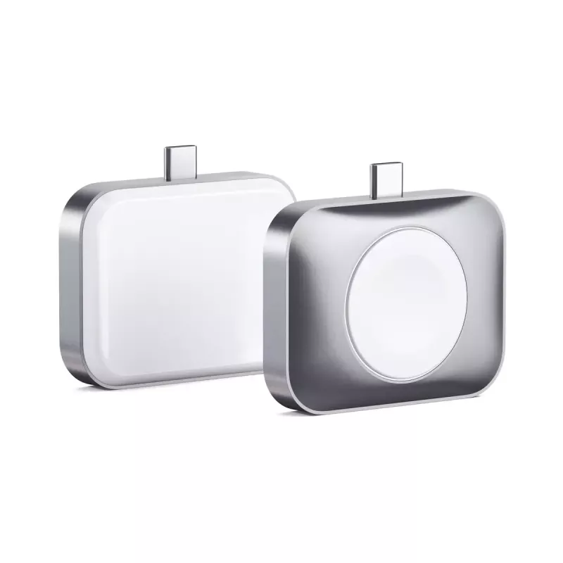 Mobilgeräte-Ladegerät Satechi ST-UC2WCDM USB Kabelloses Laden Headset Smartwatch Silber Weiß
