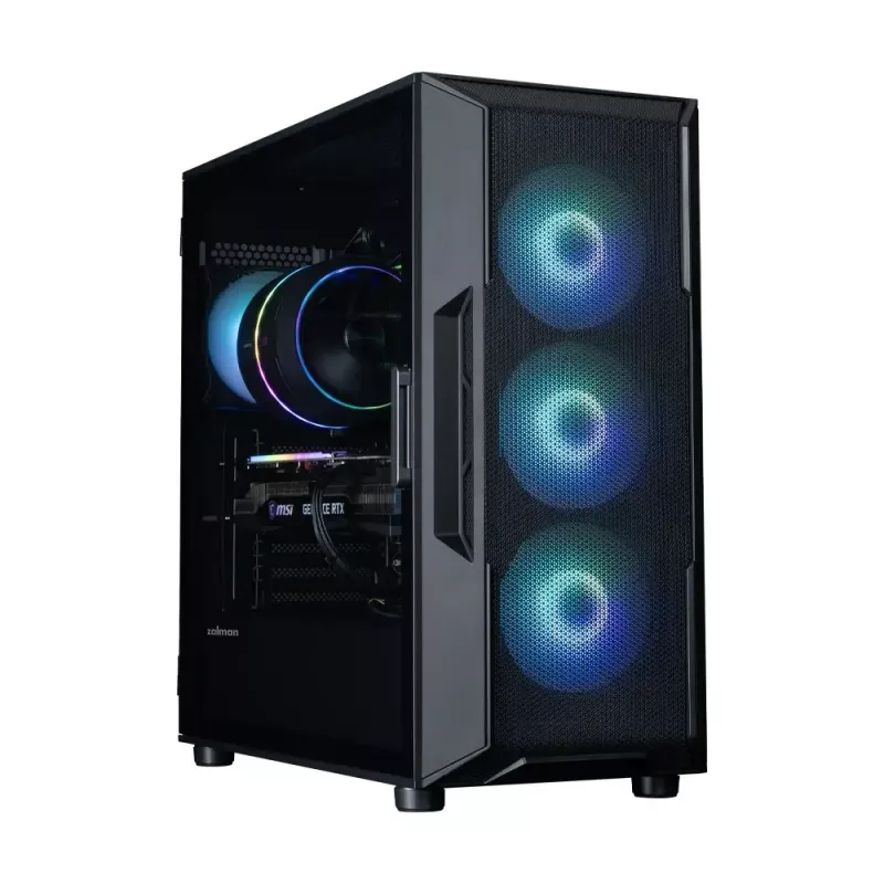 ZALMAN PC-Gehäuse i3 NEO V2 Mid Tower, ARGB-Lüfter x4, schwarz