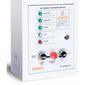 Automatischer Umschalter DAEWOO ATS15-230GDA, 230 V, 50 Hz, wandmontiert, Edelstahl, 5 kg