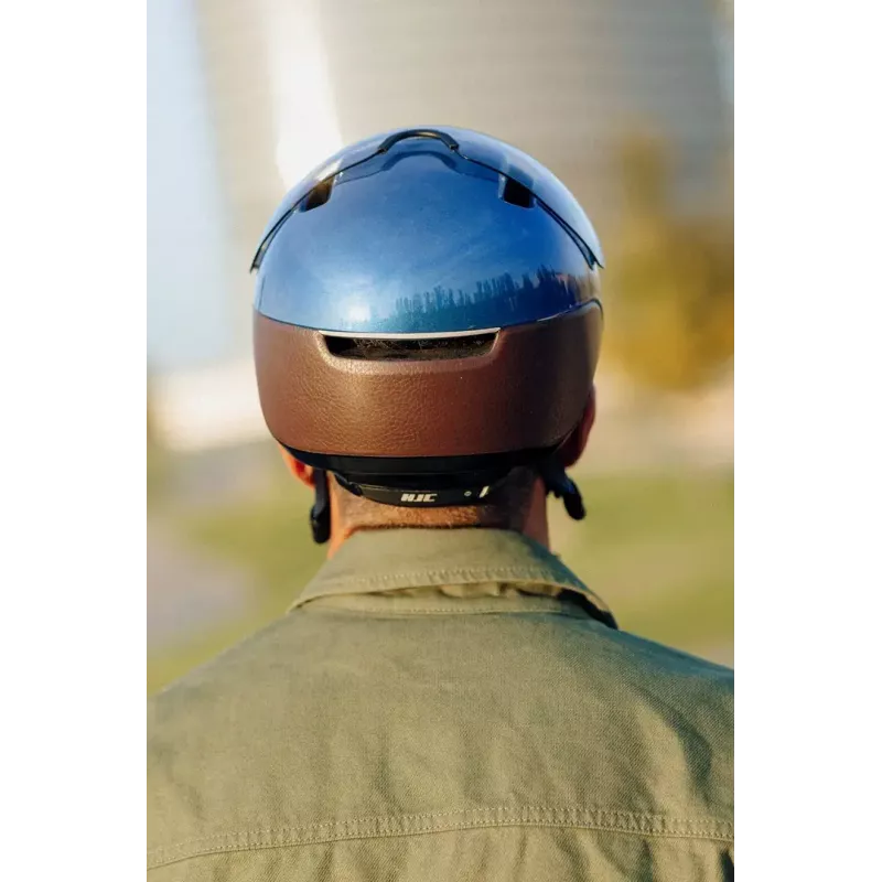 Fahrradhelm HJC Calido Plus, Größe S (51–56 cm), In-Mold, Magnetisches Visier, 350 g, Weiß/Grau