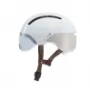 Fahrradhelm HJC Calido Plus, Größe S (51–56 cm), In-Mold, Magnetisches Visier, 350 g, Weiß/Grau