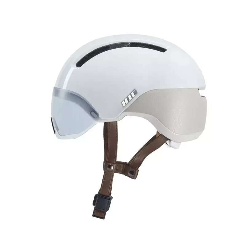 Fahrradhelm HJC CALIDO PLUS Größe L — Weiß/Grau, In-Mold, 58–63 cm, 350 g, magnetisches Visier