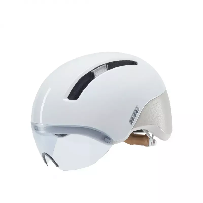 Fahrradhelm HJC CALIDO PLUS Größe L — Weiß/Grau, In-Mold, 58–63 cm, 350 g, magnetisches Visier