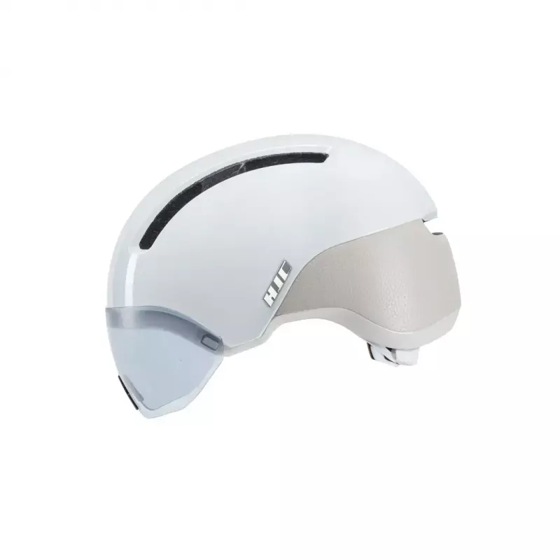 Fahrradhelm HJC CALIDO PLUS Größe L — Weiß/Grau, In-Mold, 58–63 cm, 350 g, magnetisches Visier