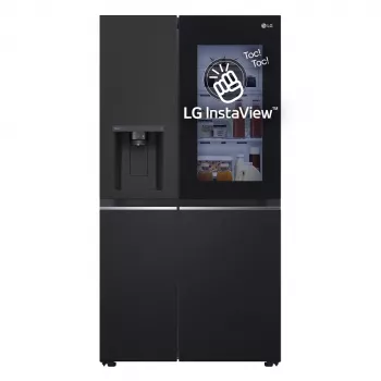 LG InstaView GSGV81EPLL Side-by-Side-Kühlschrank freistehend 635 L Schwarz