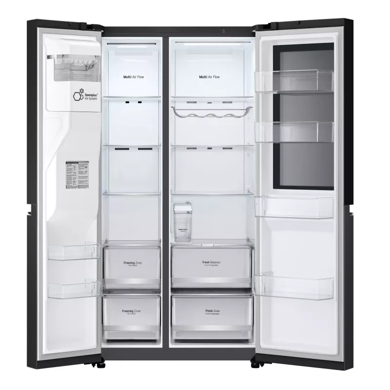 LG InstaView GSGV81EPLL Side-by-Side-Kühlschrank freistehend 635 L Schwarz