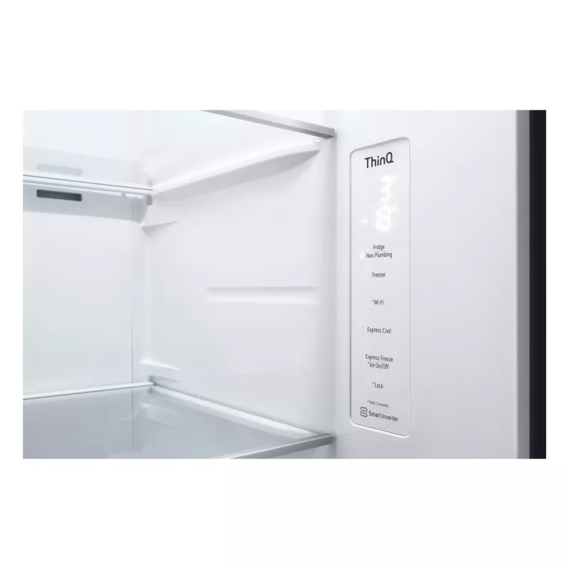 LG InstaView GSGV81EPLL Side-by-Side-Kühlschrank freistehend 635 L Schwarz