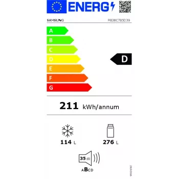 Samsung RB38C7B5D39/EF Kühl-Gefrierkombination Freistehend 390 L Beige