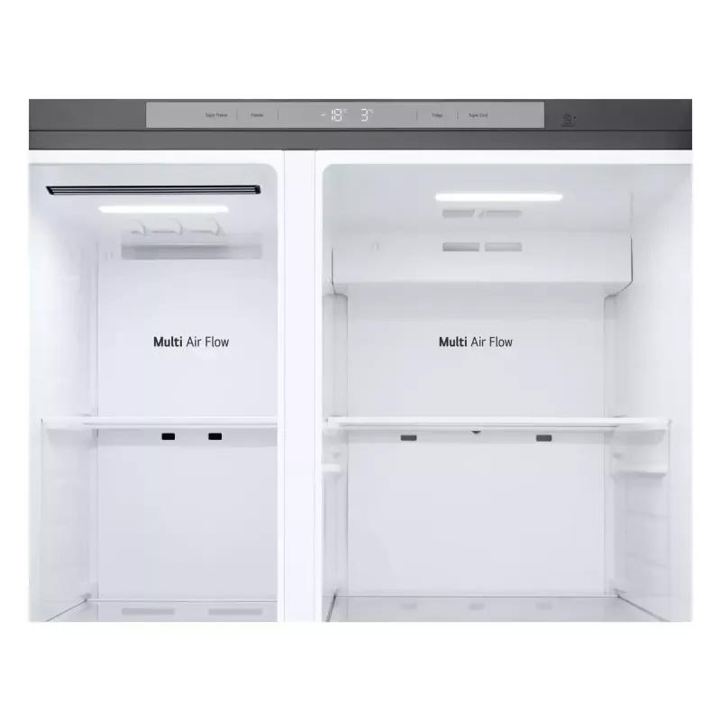 LG NatureFRESH GSBC40PYPE Amerikanischer Kühl-Gefrierschrank – Prime Silver – Energieeffizienzklasse E