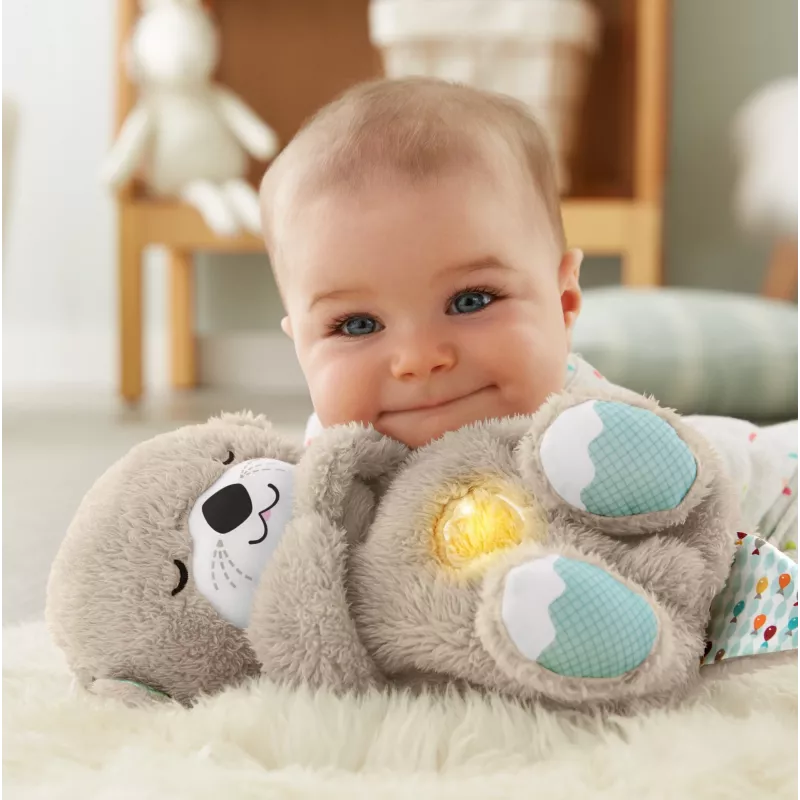 Fisher-Price Soothe 'n Snuggle Otter, Kuscheltier, Soundmaschine mit Atembewegung