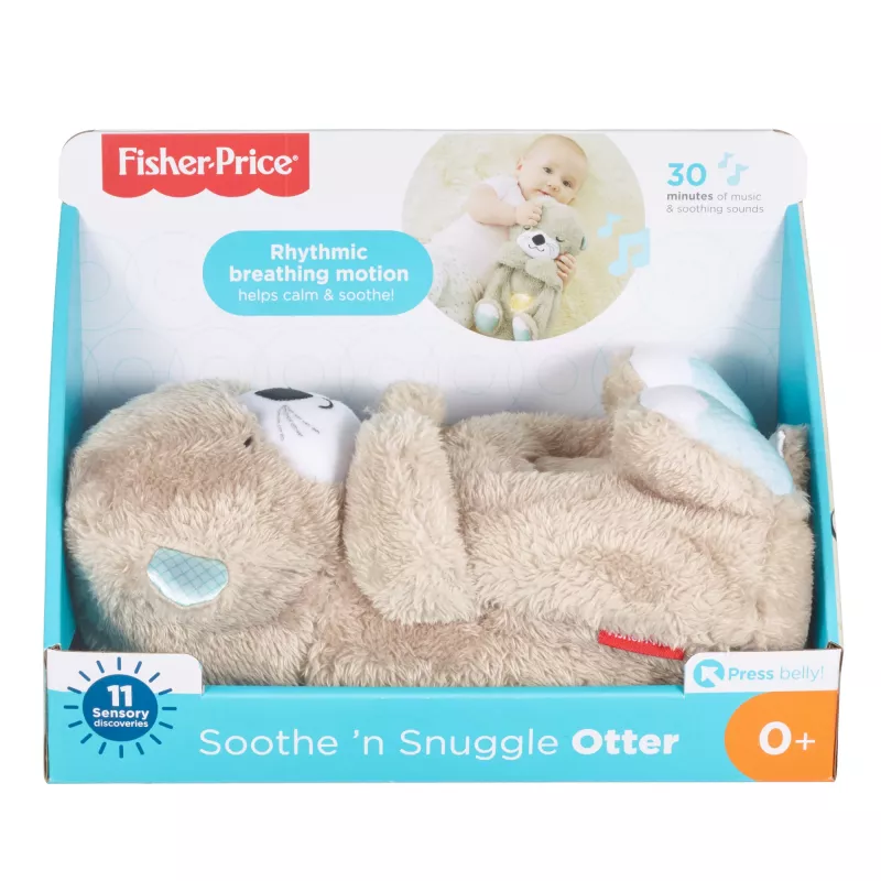 Fisher-Price Soothe 'n Snuggle Otter, Kuscheltier, Soundmaschine mit Atembewegung