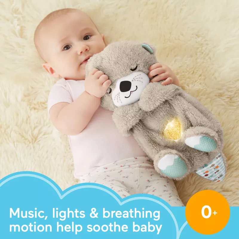 Fisher-Price Soothe 'n Snuggle Otter, Kuscheltier, Soundmaschine mit Atembewegung