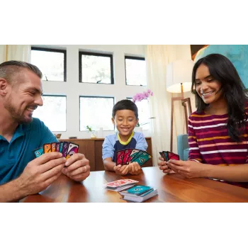 Spiele UNO FLIP Kartenspiel mit farbenblind zugänglichem Deck für Kinder, Erwachsene und Familienspieleabende