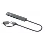 Manhattan USB-C & USB-A Combo Dock/Hub, Anschlüsse (4): USB-A (x4), 5 Gbps (USB 3.2 Gen1 alias USB 3.0), USB-gespeist (kein externes Netzteil erforderlich), Kabel 25 cm