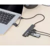 Manhattan USB-C & USB-A Combo Dock/Hub, Anschlüsse (4): USB-A (x4), 5 Gbps (USB 3.2 Gen1 alias USB 3.0), USB-gespeist (kein externes Netzteil erforderlich), Kabel 25 cm