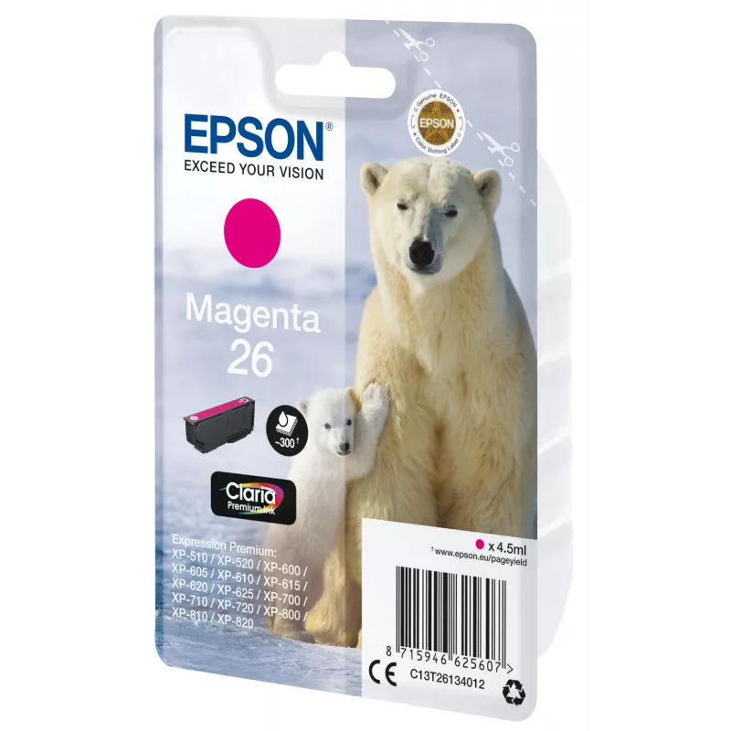 Epson Eisbär Einzelpackung Magenta 26 Claria Premium Ink