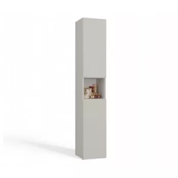 Badezimmer-Standschrank Top E Shop NEL, freistehend 2-türig, Laminat in Cashmere, 1740×310×300 mm, 5 Einlegeböden