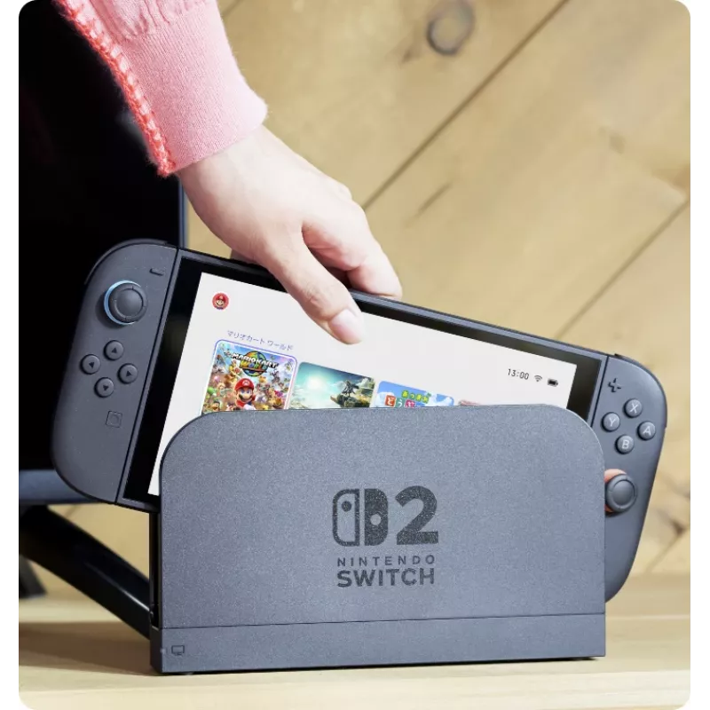 Gaming-Konsole NINTENDO Switch 2 Schwarz — 7,9 Zoll LCD 1920×1080, 120 Hz, 256 GB, 5220 mAh Batterie, Wi‑Fi 6, Bluetooth, HDR10