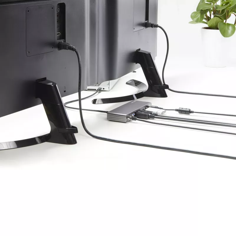 StarTech.com Thunderbolt 3 Dock – Dual-4K-60-Hz-Monitor-TB3-Laptop-Dockingstation mit DisplayPort, HDMI und 1080p VGA – 85 W Power Delivery & Ladeleistung – 2x USB-A, Ethernet – Mac & Windows