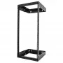 StarTech.com 24U 19 Zoll Wandmontage Netzwerk-Rack – Einstellbare Tiefe 12–20 Zoll 2-Pfosten-Open-Frame-Serverraum-Rack für AV/Daten/IT-Kommunikation/Computerausrüstung/Switch mit Käfigmuttern & Schrauben