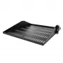 StarTech.com 2U Server-Rack-Ablage, mittig montiert, universell belüftetes Rackmount-Cantilever-Tablett für 19-Zoll-Netzwerkgeräte-Rack, robust Stahl, 91 kg Kapazität, 50,8 cm tief, Schwarz