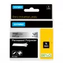 DYMO Rhino Industrial Permanent Polyester Labels | 19 mm x 5,5 m | Schwarzdruck auf Metallic | Selbstklebend | für Rhino & LabelManager Label Makers