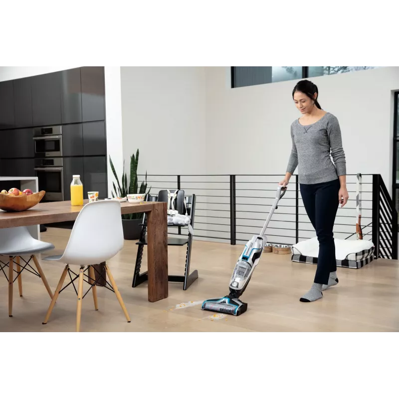 Bissell 2582Q Stabstaubsauger/Elektrobesen Staubsauger mit Bodensteheinheit Akku Trocken & Nass Beutellos 250 W Schwarz, Blau, Silber