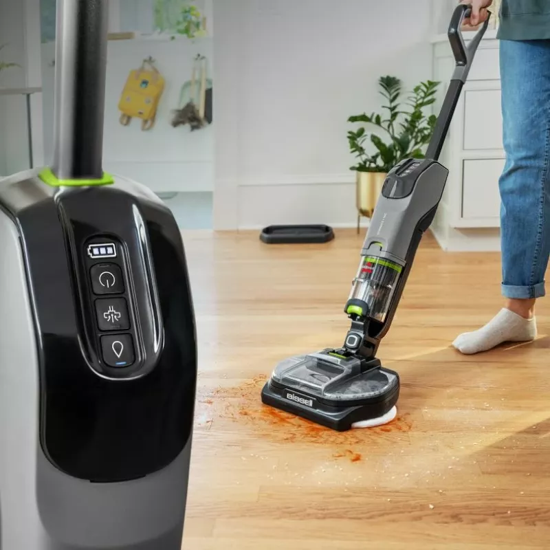 Bissell SpinWave + Vac Pet Pro Stabstaubsauger Batterie Trocken&Nass Wirbelstrom Staubbeutel 0,4 l Schwarz, Grau