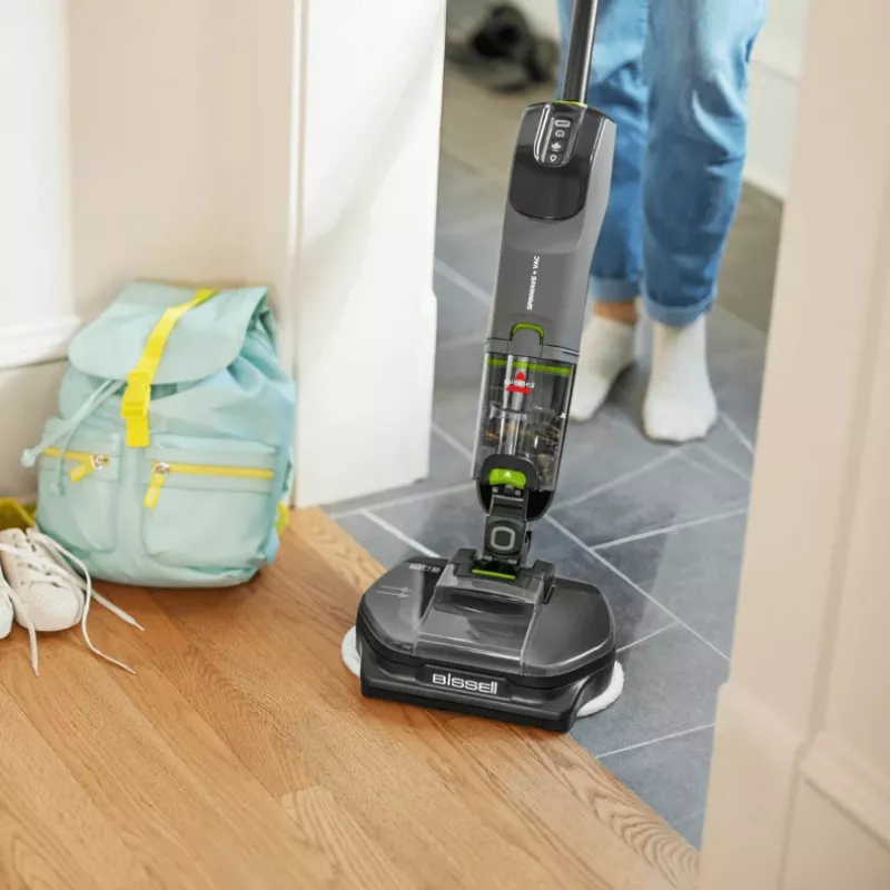 Bissell SpinWave + Vac Pet Pro Stabstaubsauger Batterie Trocken&Nass Wirbelstrom Staubbeutel 0,4 l Schwarz, Grau