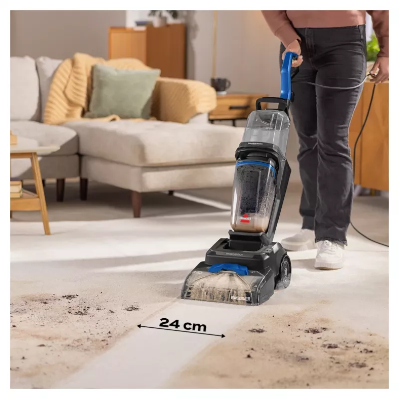 Bissell PowerWash HydroSteam Teppichreinigungsmaschine Walk-behind Deep Schwarz, Blau, Titanium