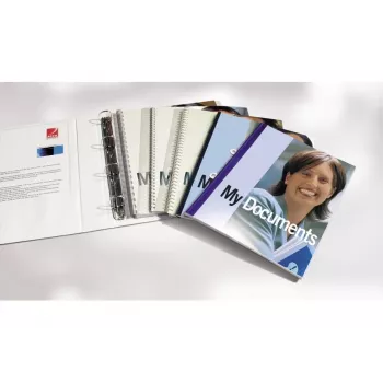 GBC Filestrip WireBind & ClickBind PVC, Weiß, Polyvinylchlorid (PVC), A4, 245 g, 100 St., Ägypten