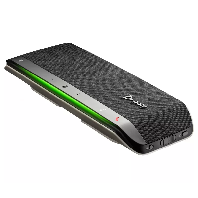 HP Poly Sync 40 USB-A USB-C Speakerphone, Silber, Windows 10, Windows 11, MacOS, 30 h, RoHS, Federal Communications Commission (FCC), CE, 38 mm
