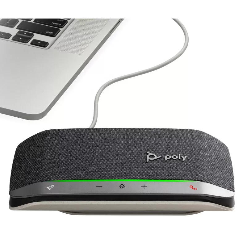 HP Poly Sync 20 USB-A Speakerphone, PC, Silber, 0,715 m, IP64, Windows 10, Windows 11, MacOS