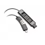 HP Poly DA85 USB auf QD Schwarz Adapter TAA