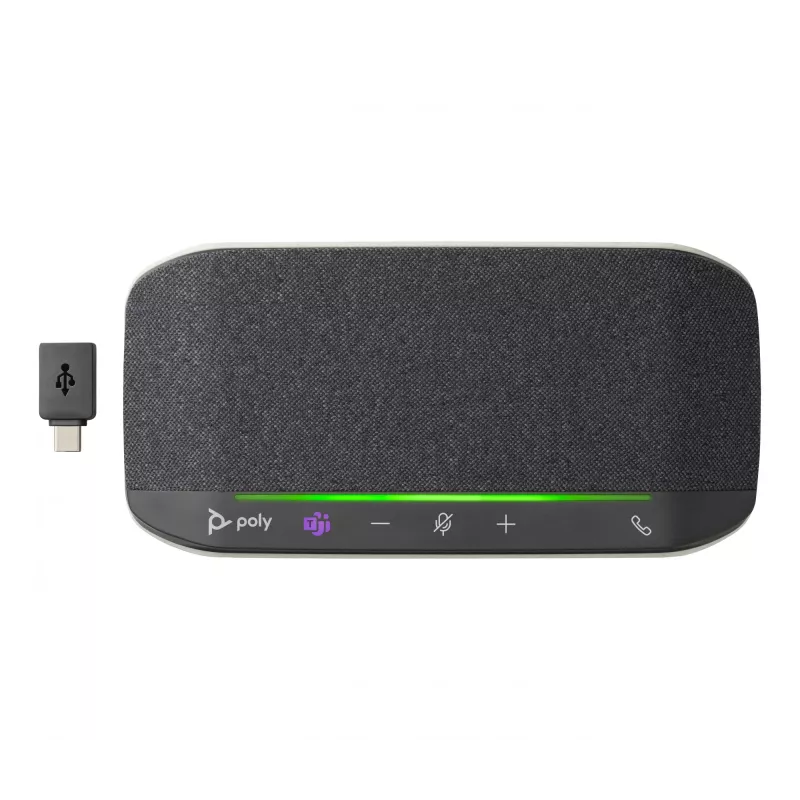 HP Poly Sync 10 Microsoft Teams Certified Speakerphone, PC, Silber, 0,715 m, IP64, Windows 10, Windows 11, MacOS